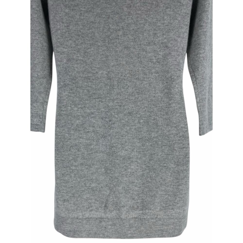 Magaschoni 100% Cashmere Square Neck Tunic Sweater Gray Size S - Picture 8 of 9